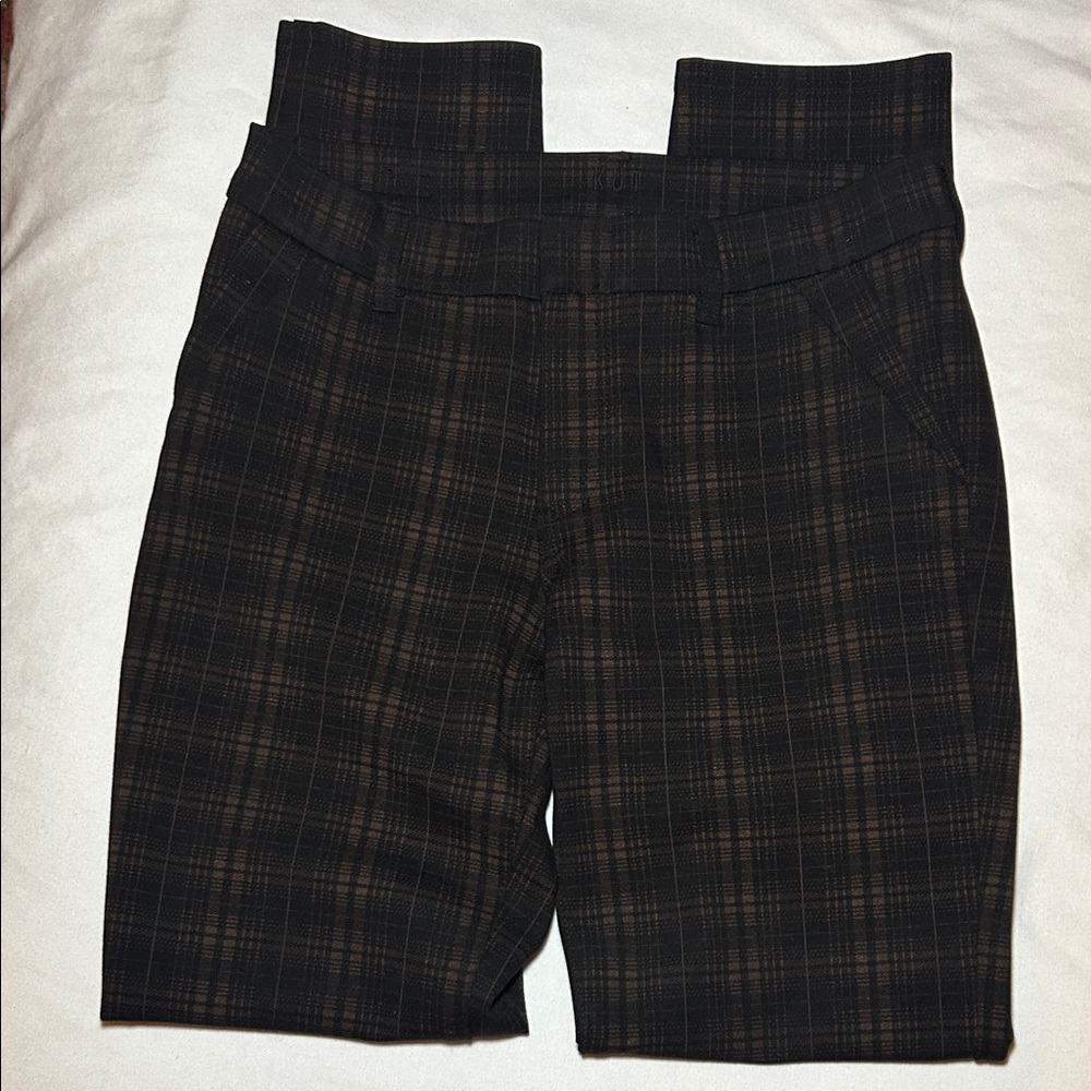 Kut from the Kloth Brown and Black Plaid Pants - Picture 4 of 4